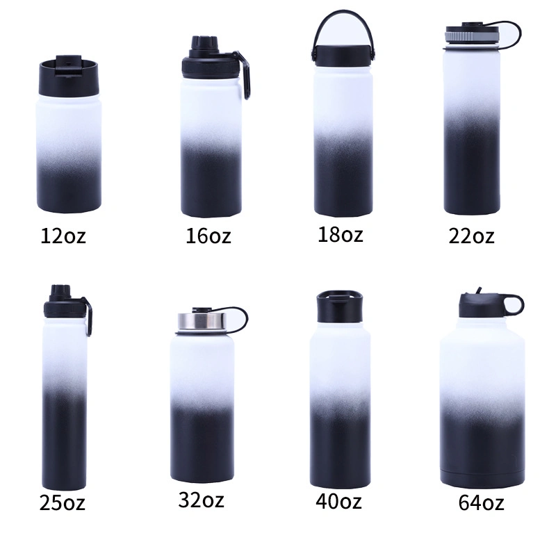 Multi Sizes Stainless Steel Tumbler Insulated Vacuum Flask Sports Water Bottle with Sports Lids