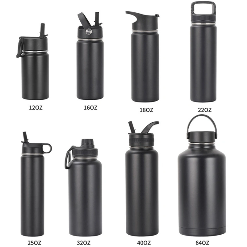 Multi Sizes Stainless Steel Tumbler Insulated Vacuum Flask Sports Water Bottle with Sports Lids