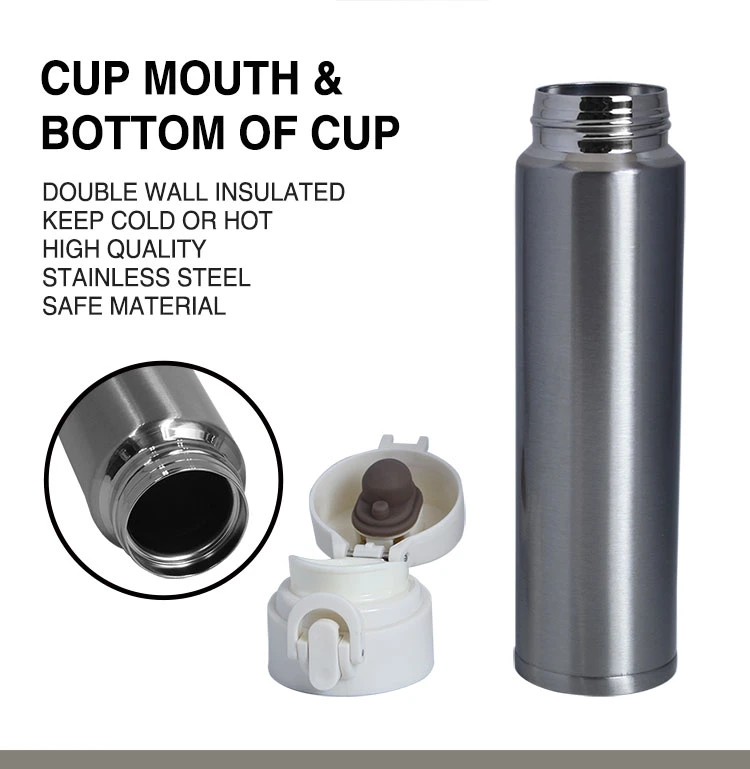 2022 Custom Luxury Insulated Thermal Flip-Top Vacuum Drink Smart Flask