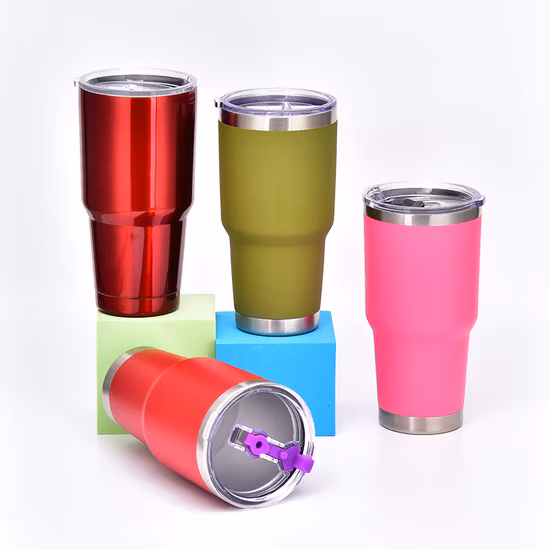 16oz 17oz 20oz 30oz Edelstahl-Thermo-Reisebecher mit Griff, doppelwandige isolierte Reise-Kaffee-Teebecher-Tassen