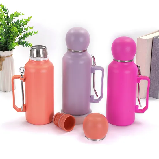 450 ml Wasserbecher mit Holzmaserungsdeckel, Werbegeschenk, tragbare doppelwandige Thermoskanne aus 304 Edelstahl