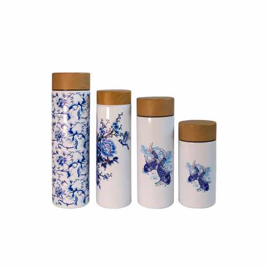 Doppelwandige Thermosflasche, Edelstahl-Vakuumflasche, 400 ml, Büro-Tee-Vakuumbecher