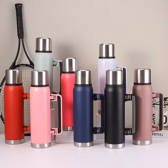 Großhandel kundenspezifische Luxus-Doppel-Edelstahl-isolierte Thermas-Flip-Top-Vakuum-Getränke-Smart-Flasche